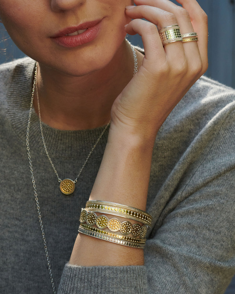 Classic Multi-Disc Cuff - Gold