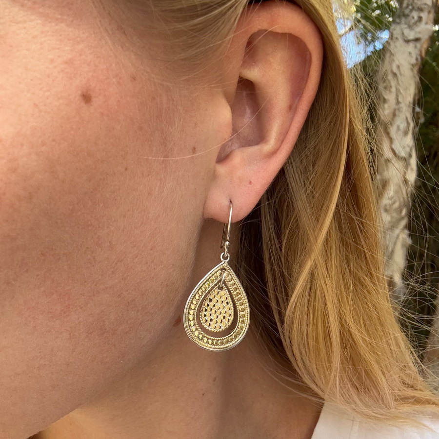 Medium Double Teardrop Earrings