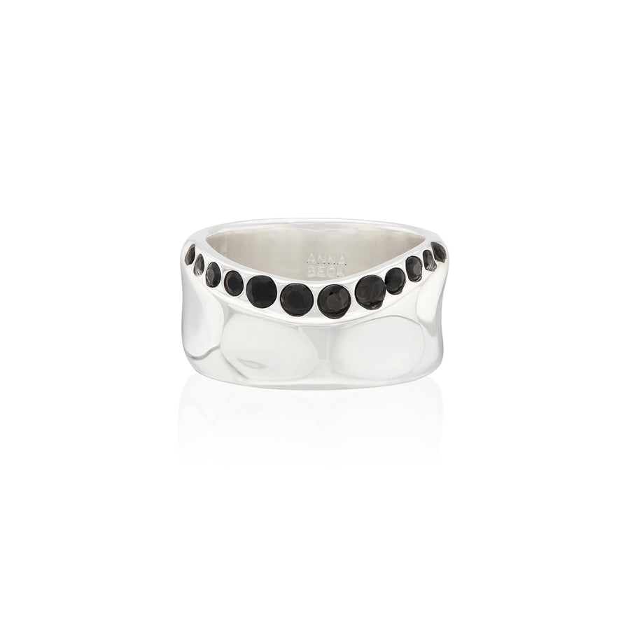 Hypersthene Pavé Rim Ring - Silver