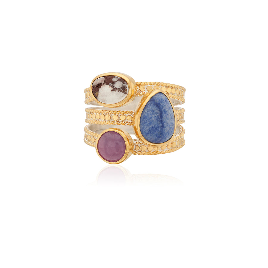 Multi-Stone Faux Stack Ring