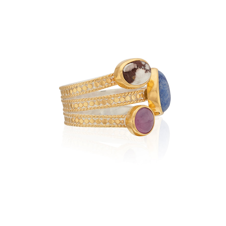 Multi-Stone Faux Stack Ring