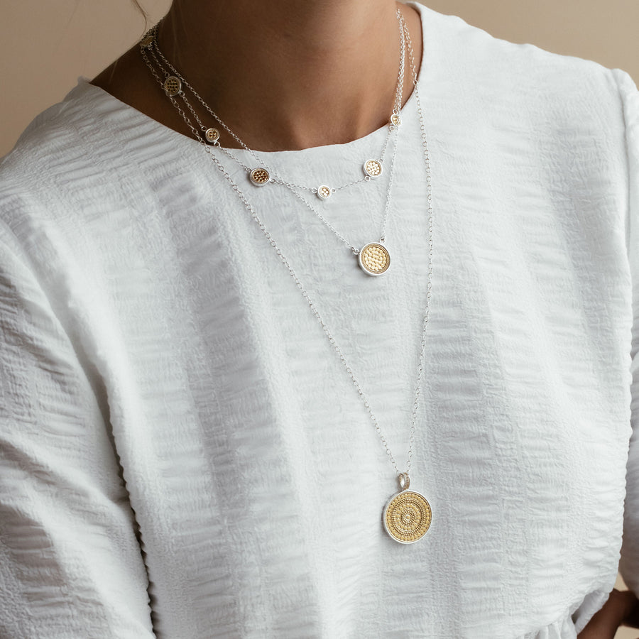 Classic Station Necklace - Gold & Silver