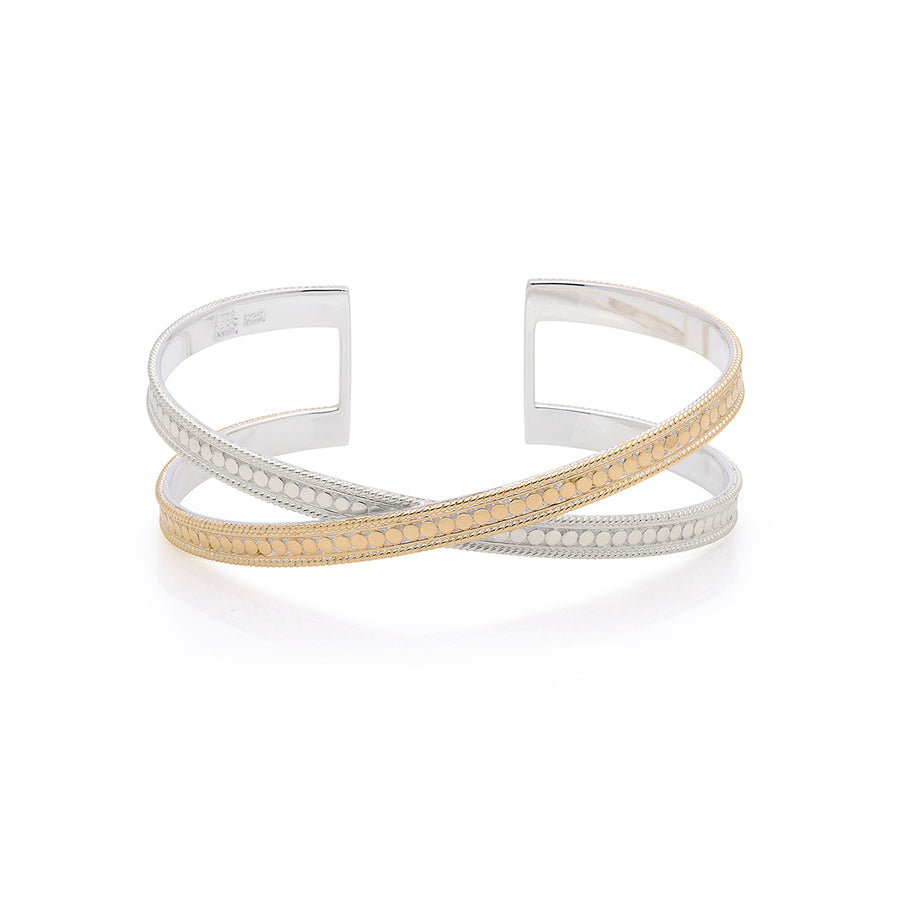 Classic Cross Cuff - Gold & Silver