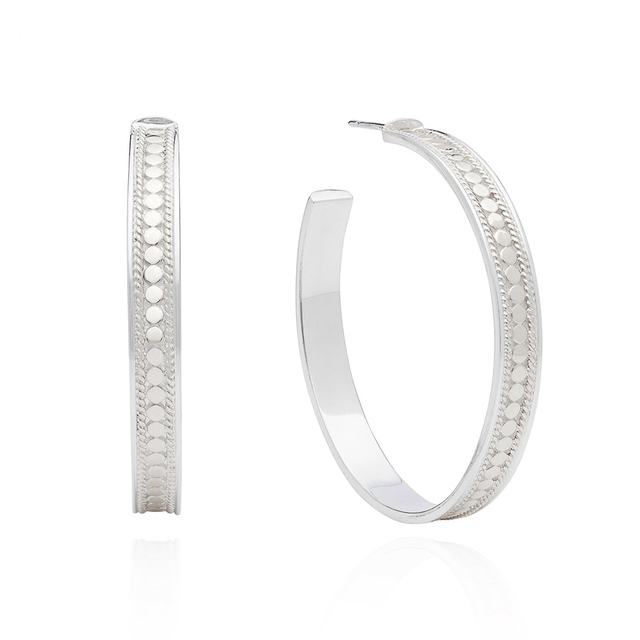 Classic Large Hoop Earrings - Silver