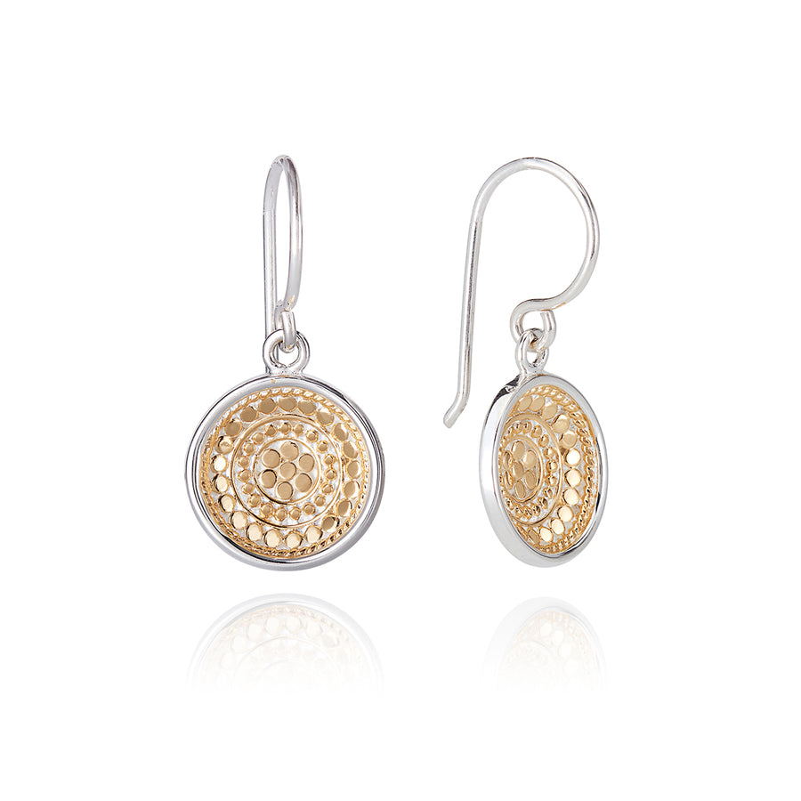 Classic Dish Drop Earrings - Gold