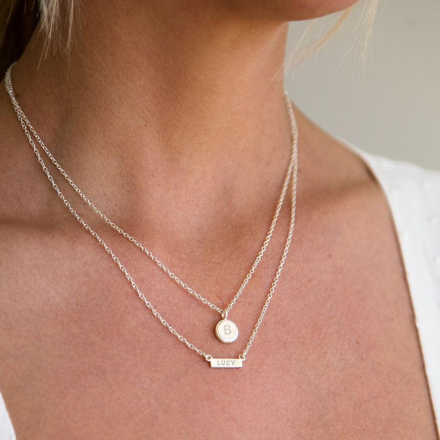 Engravable Mini Circle Necklace