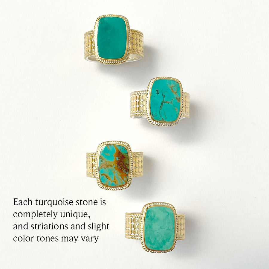 Turquoise Multi-Cushion Ring