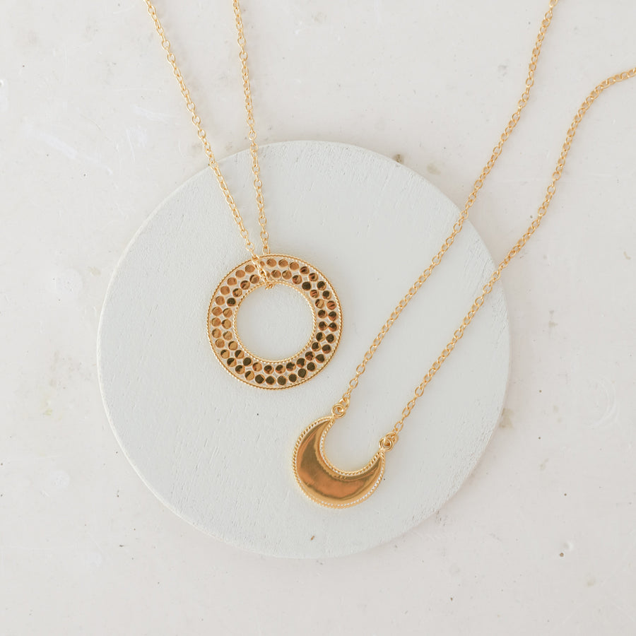 Classic Crescent Necklace - Gold