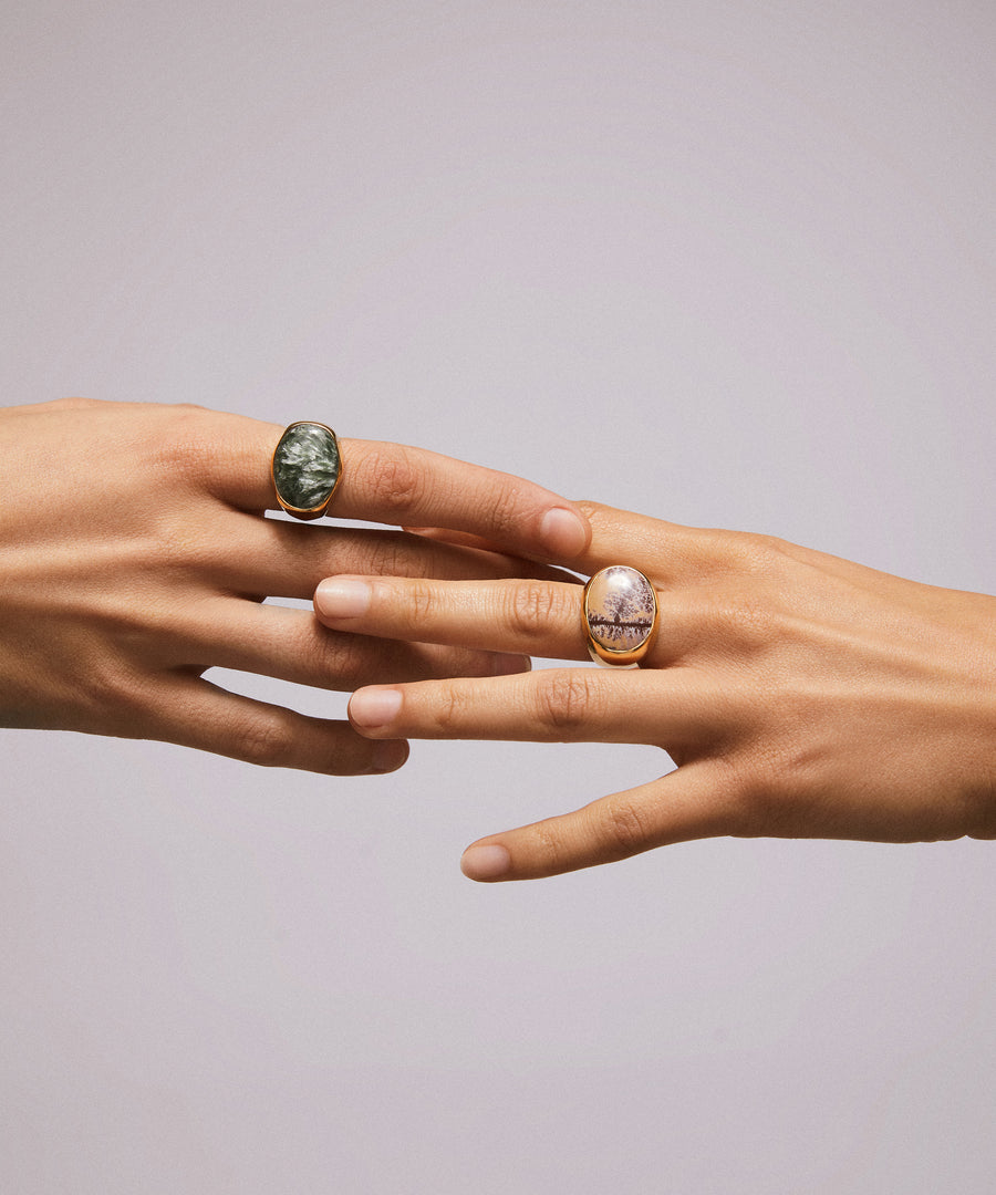 Sonora Jasper Oval Signet Ring