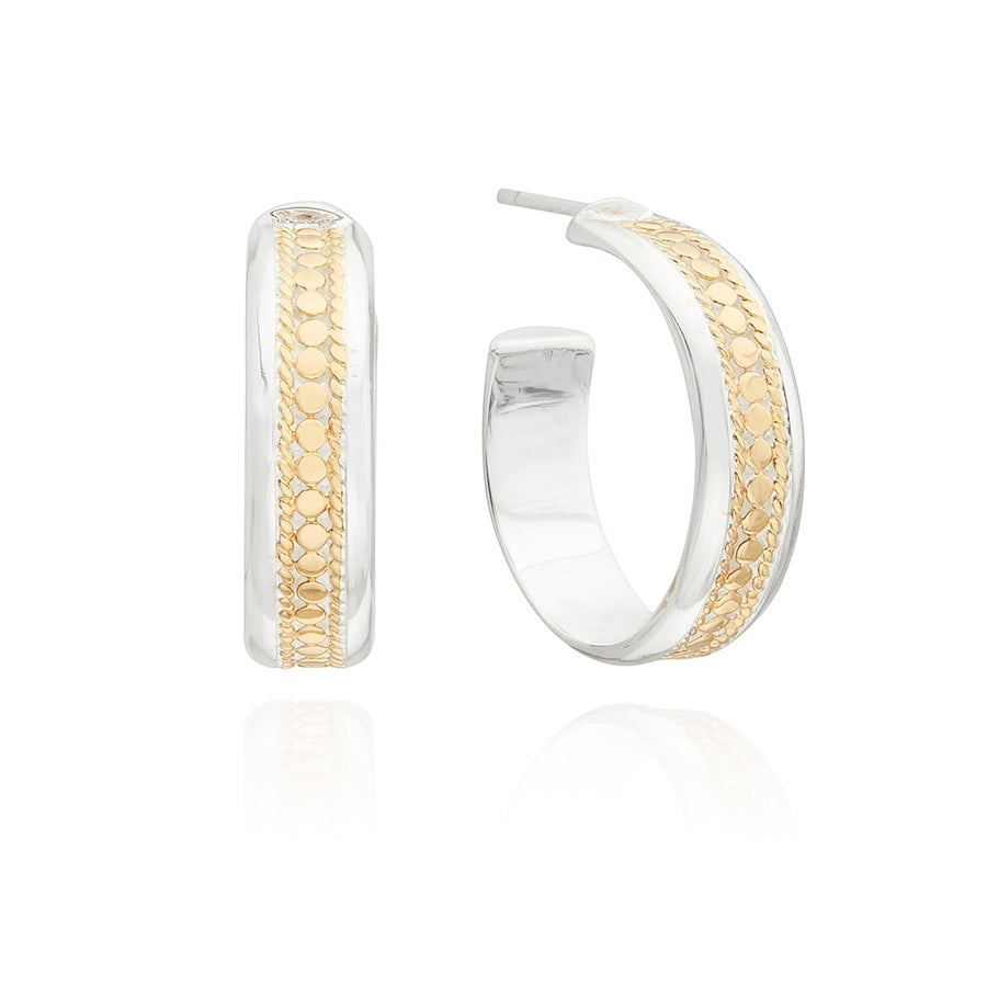 Classic Wide Hoop Earrings - Gold & Silver