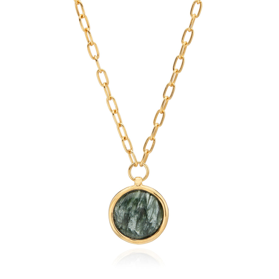 Large Seraphinite Pendant Necklace