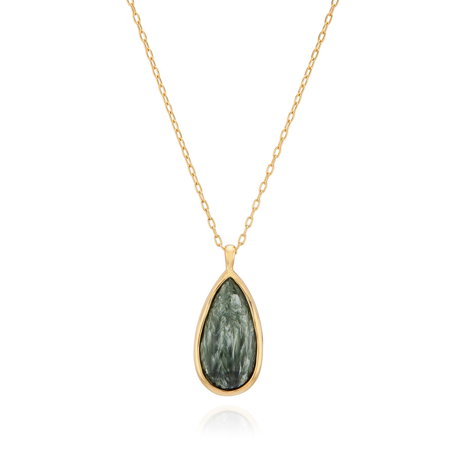 Seraphinite Teardrop Necklace