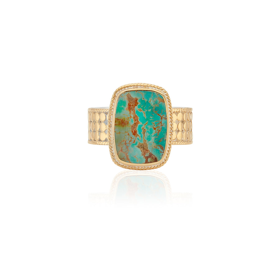 Medium Turquoise Cushion Ring