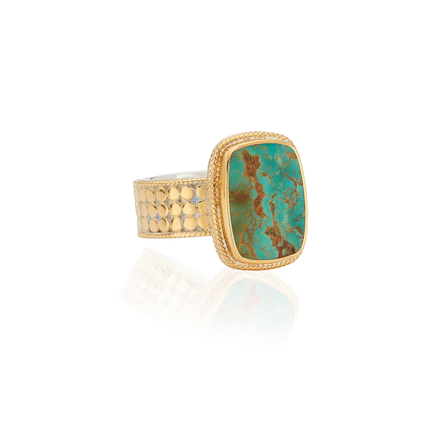 Medium Turquoise Cushion Ring