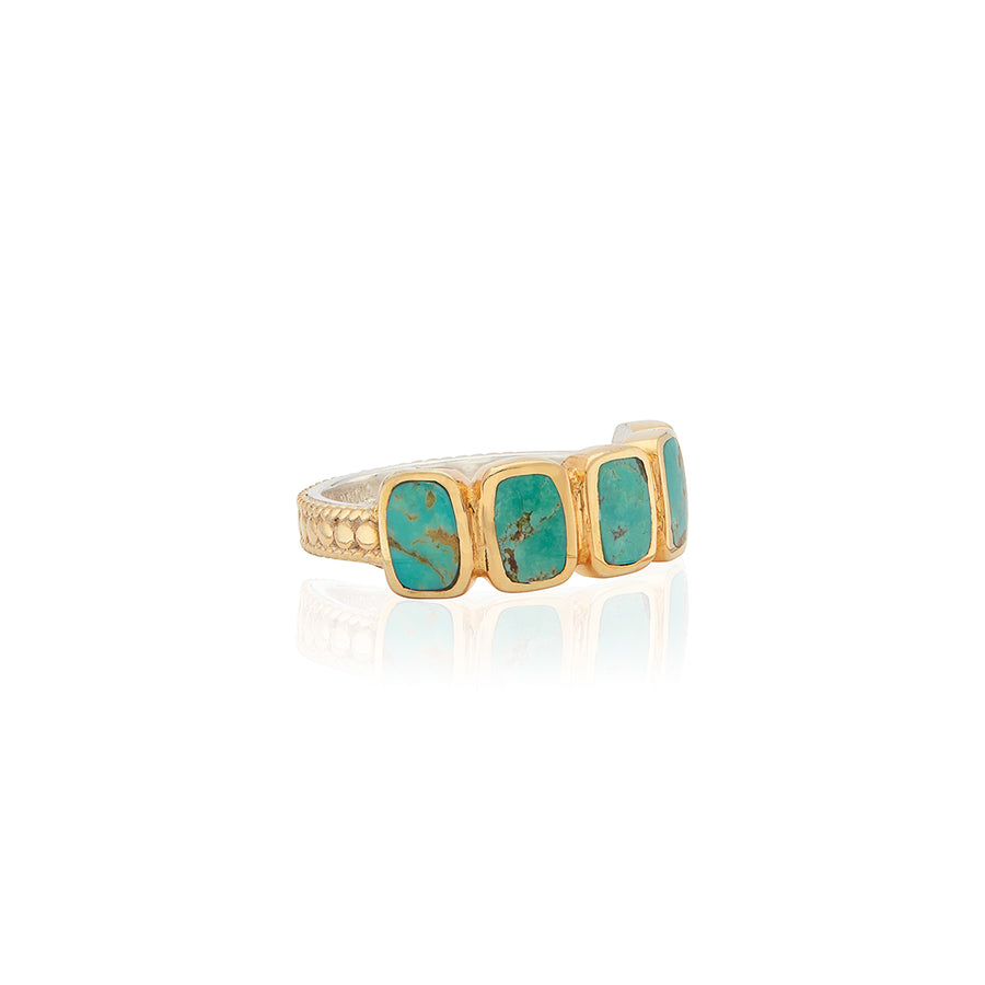 Turquoise Multi-Cushion Ring