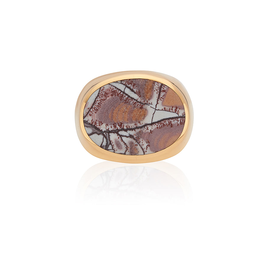 Sonora Jasper Oval Signet Ring