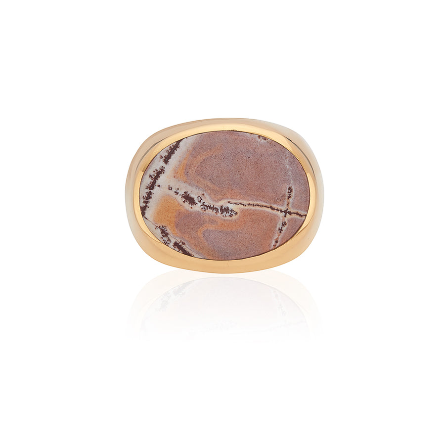 Sonora Jasper Oval Signet Ring