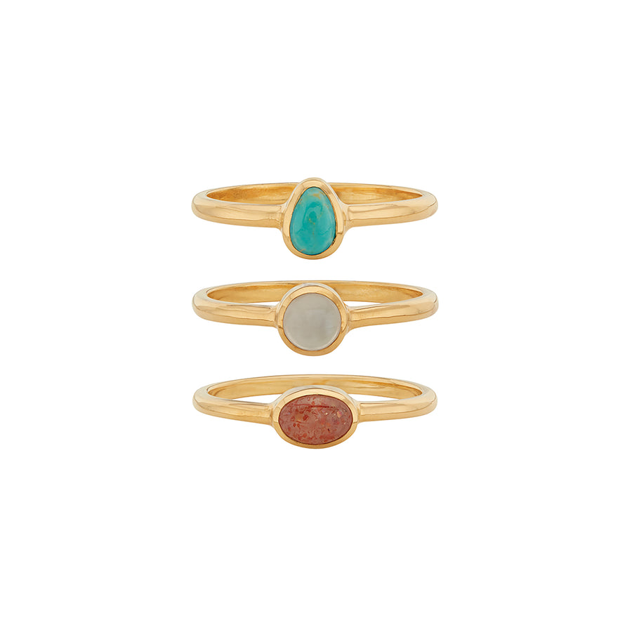 Oasis Dainty Stacking Ring Set