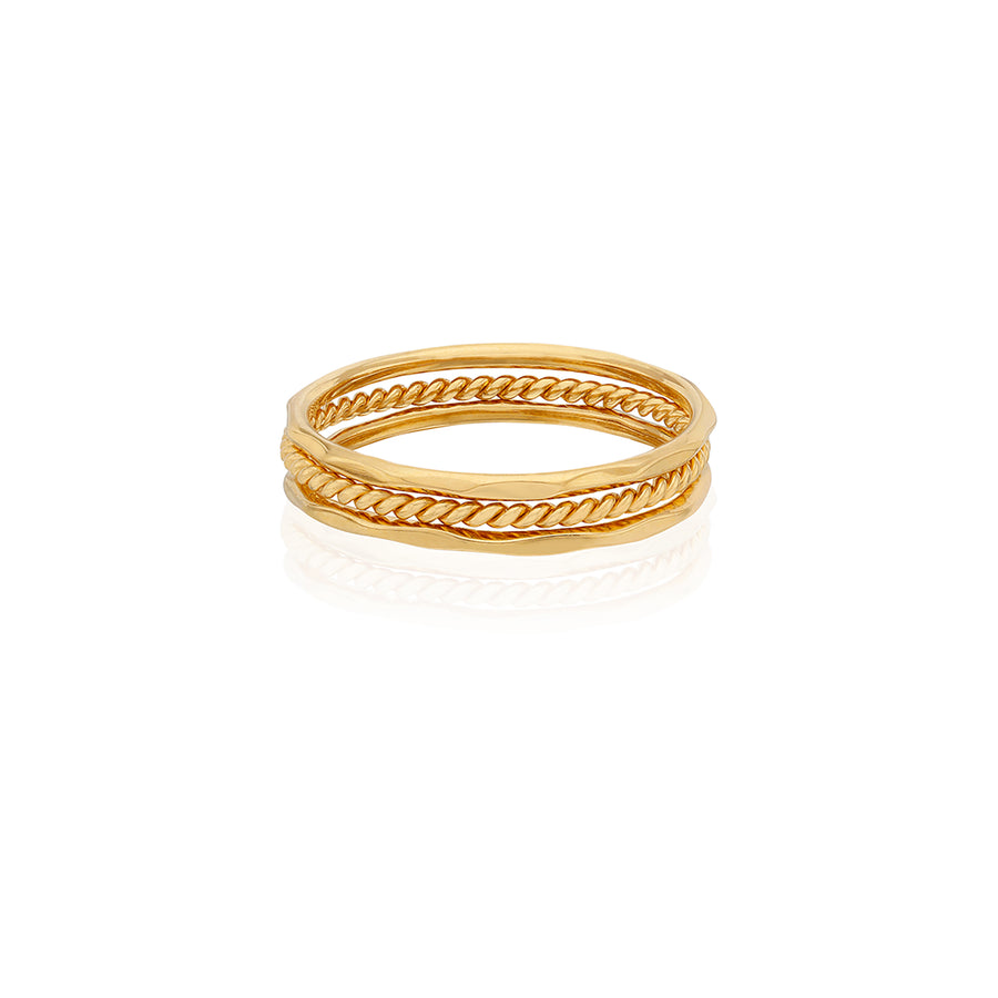 Dainty Stacking Ring Set - Gold