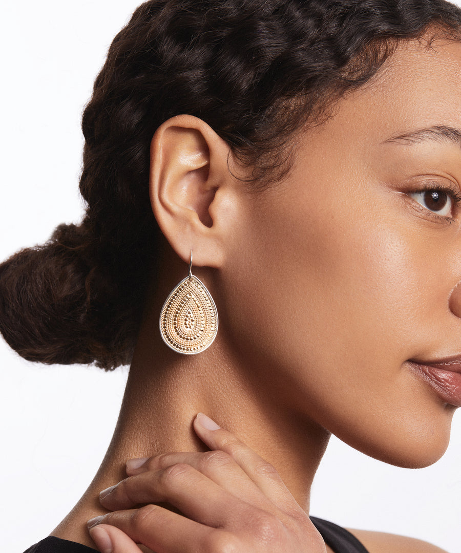 Classic Large Teardrop Earrings - Gold