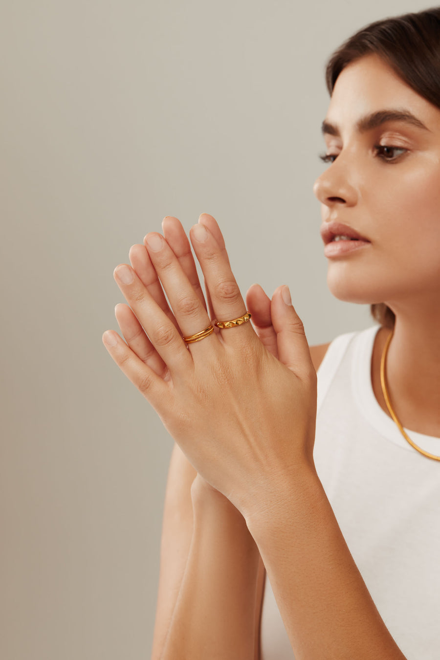 Dainty Stacking Ring Set - Gold